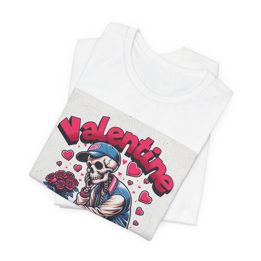 Valentine Skull T-Shirt – "Love & Blessed" Gothic Valentine Tee