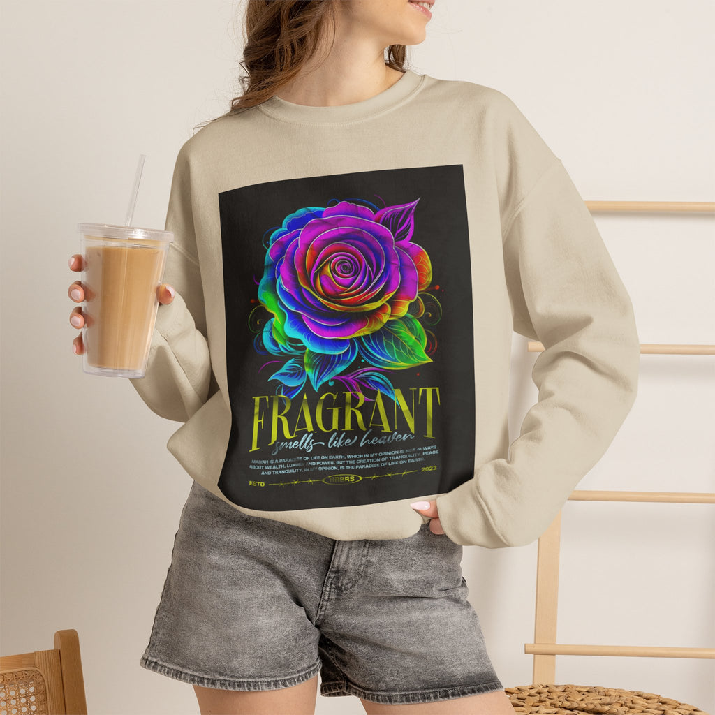 Fluorescent Rose “Fragrant” Crewneck Sweatshirt