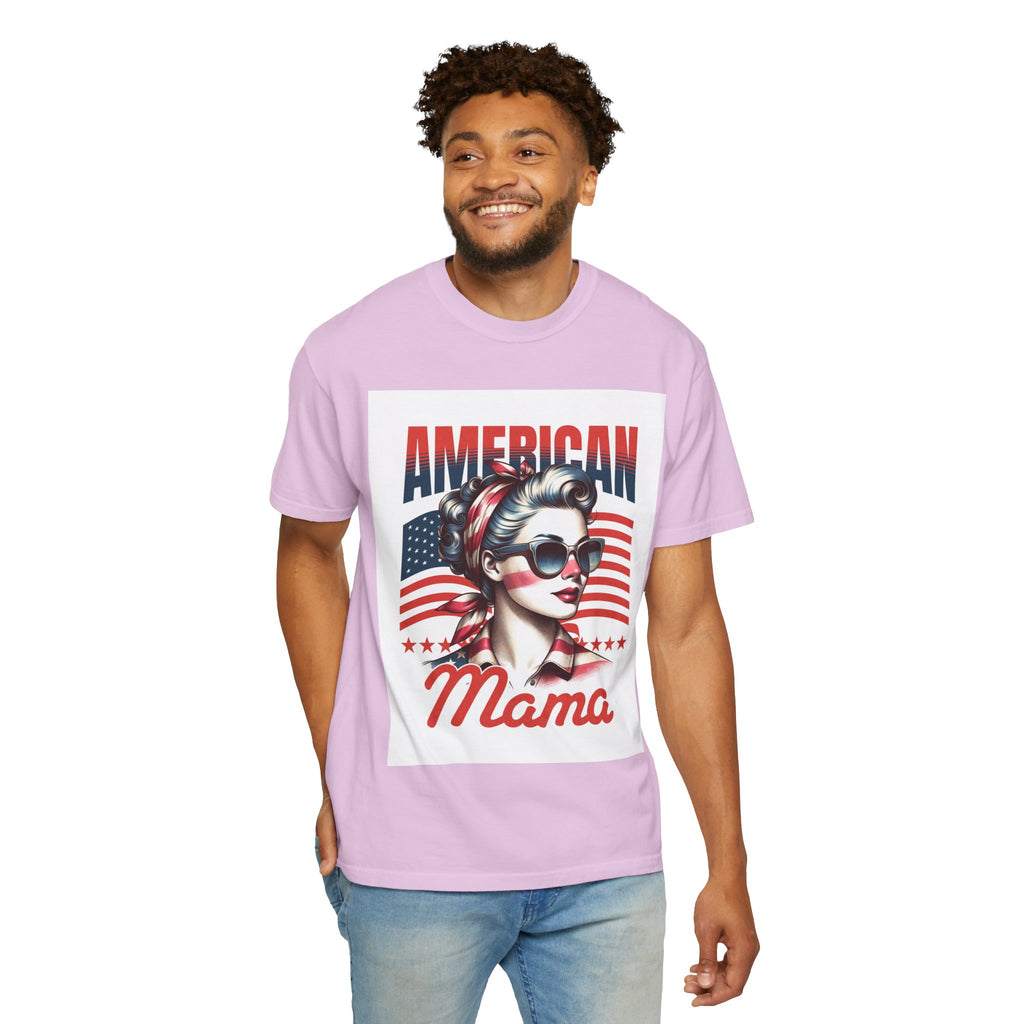 American Mama T‑Shirt — Vintage Patriotic Mom Tee