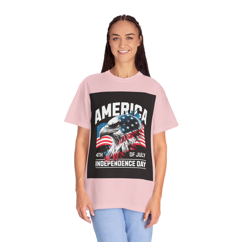 Independence Day T-shirt — 'America' Eagle Flag 4th of July Tee