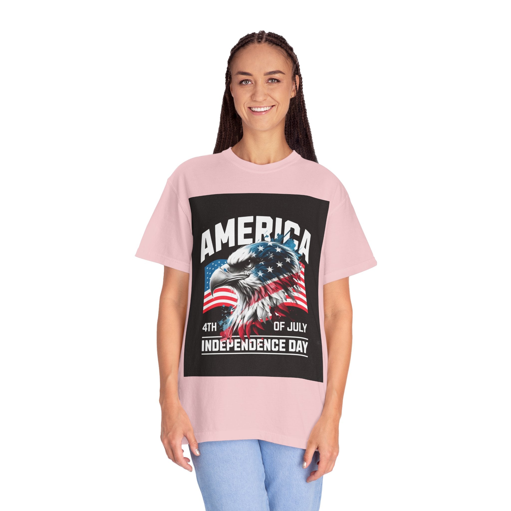 Independence Day T-shirt — 'America' Eagle Flag 4th of July Tee