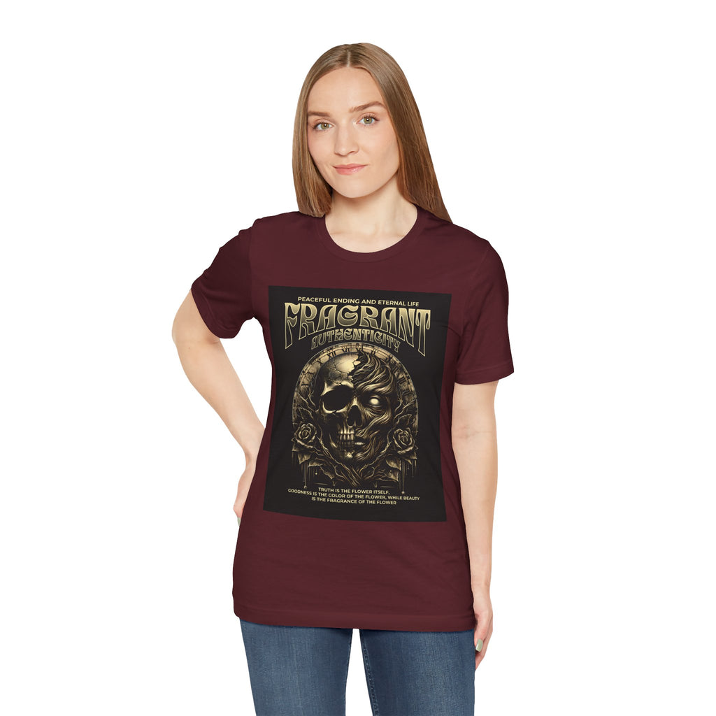 Skull & Roses Graphic Tee — "Fragrant" Vintage Gothic Band Shirt