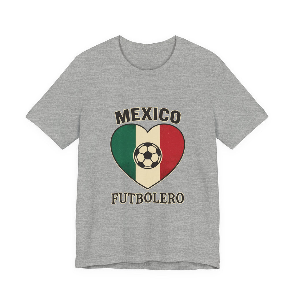 Mexico Heart Flag Futbolero Tee | Soccer Country Pride