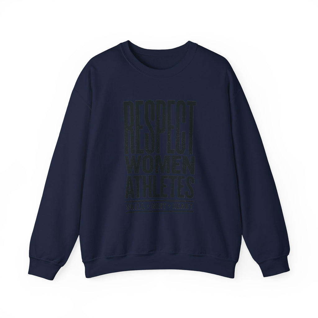 Respect Women Athletes Crewneck Sweatshirt | Women’s Sports Fandom, Athlete Support
