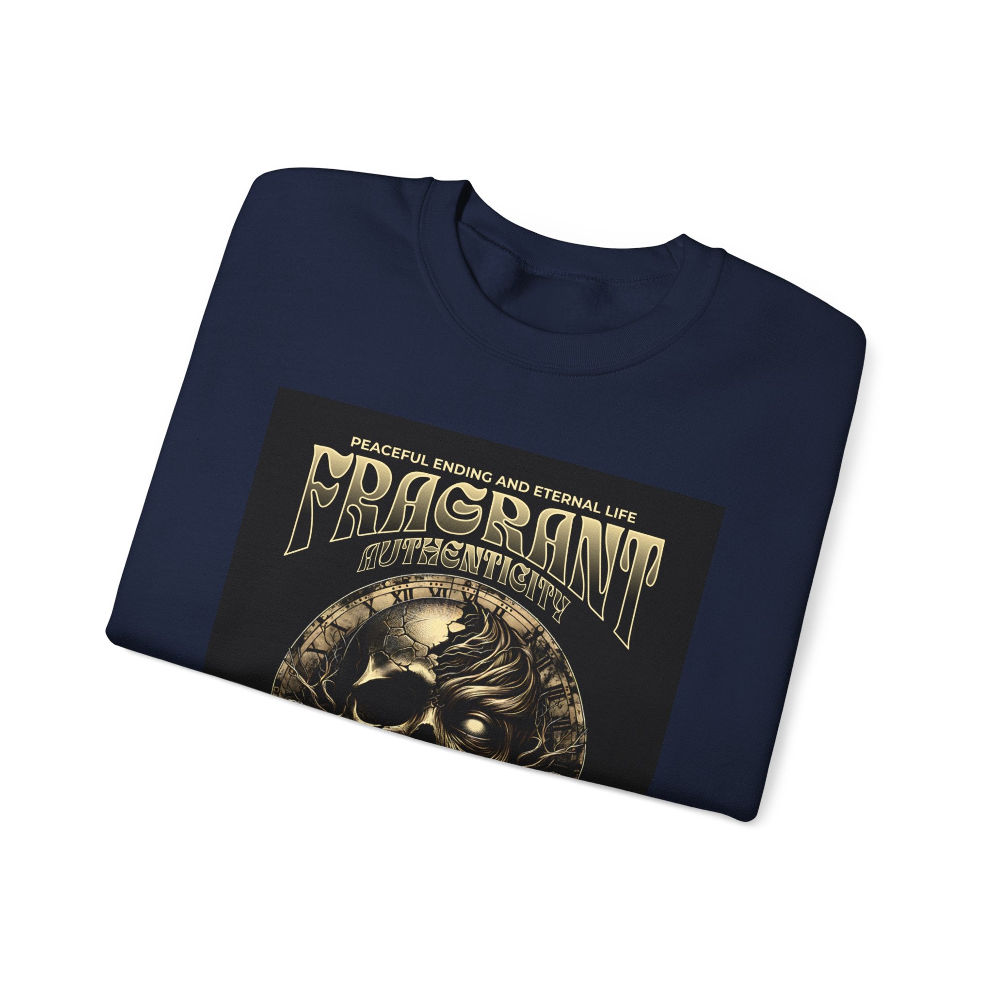 Skull & Roses Crewneck Sweatshirt — “Decrepit” Gothic Graphic