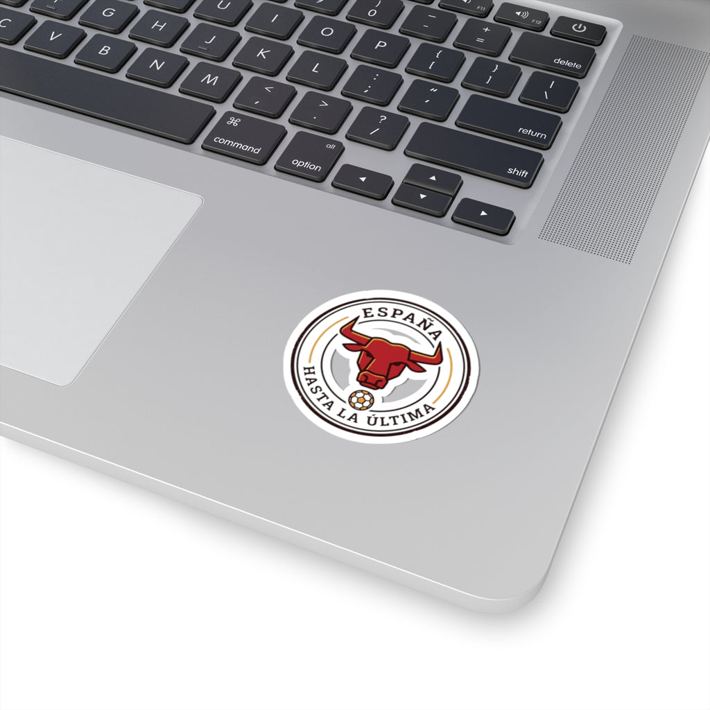 España Bull Crest Kiss-Cut Stickers | Spain Soccer Pride, Red & Gold