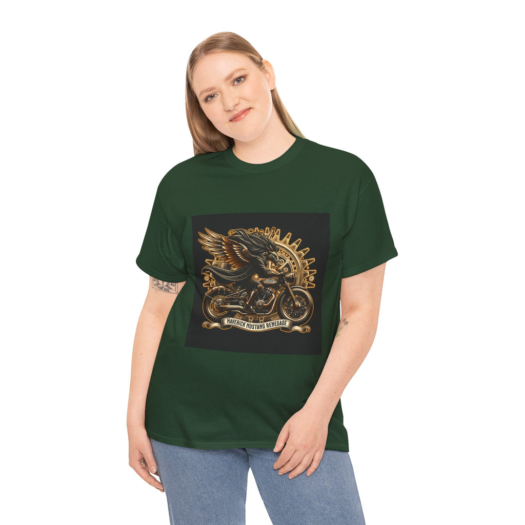 Vintage Winged Motorcycle Tee — "Ride Forever, Ride Free" Biker T-Shirt