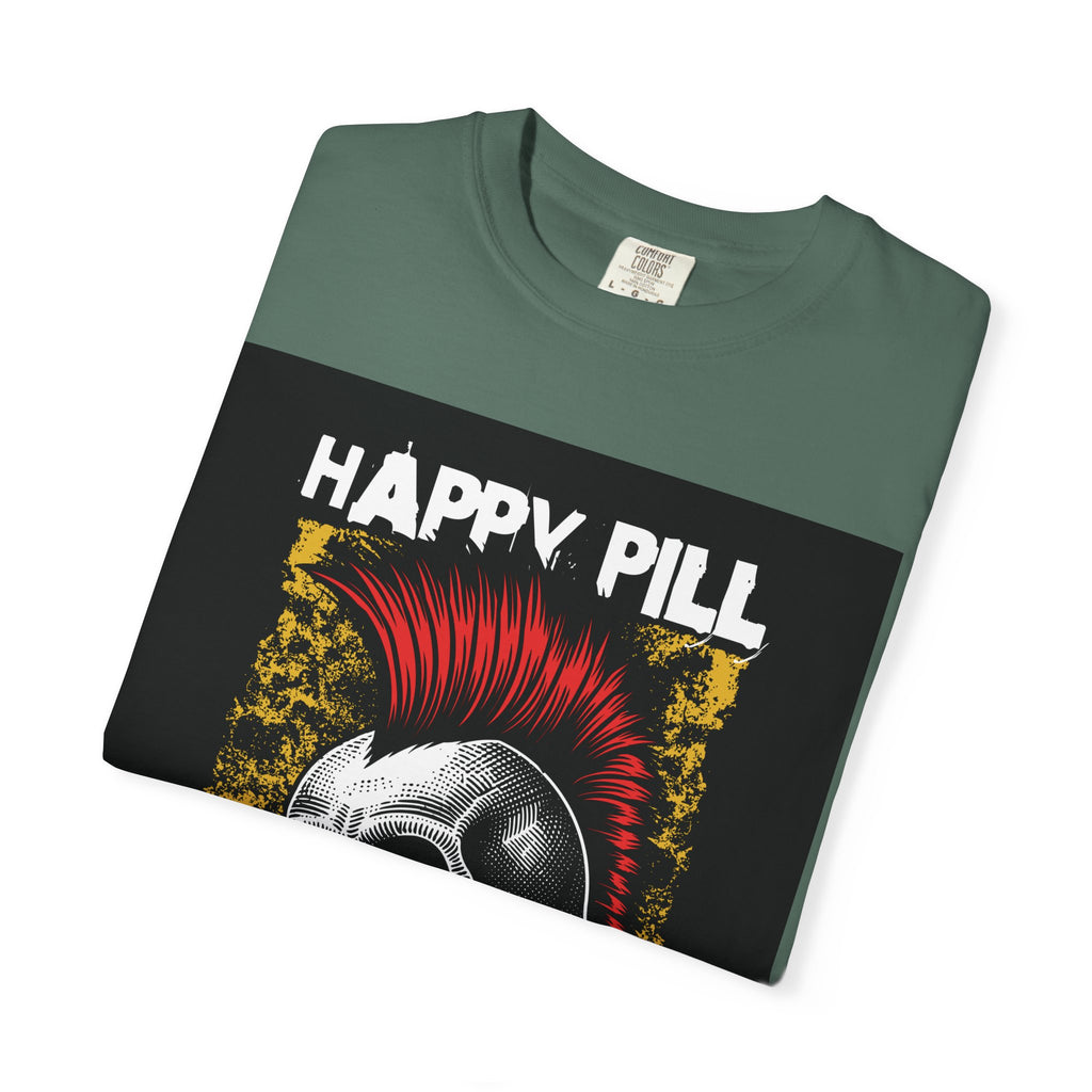 Happy Pill Punk Skull T-Shirt — 'Happy Pill Medication' Graphic Tee