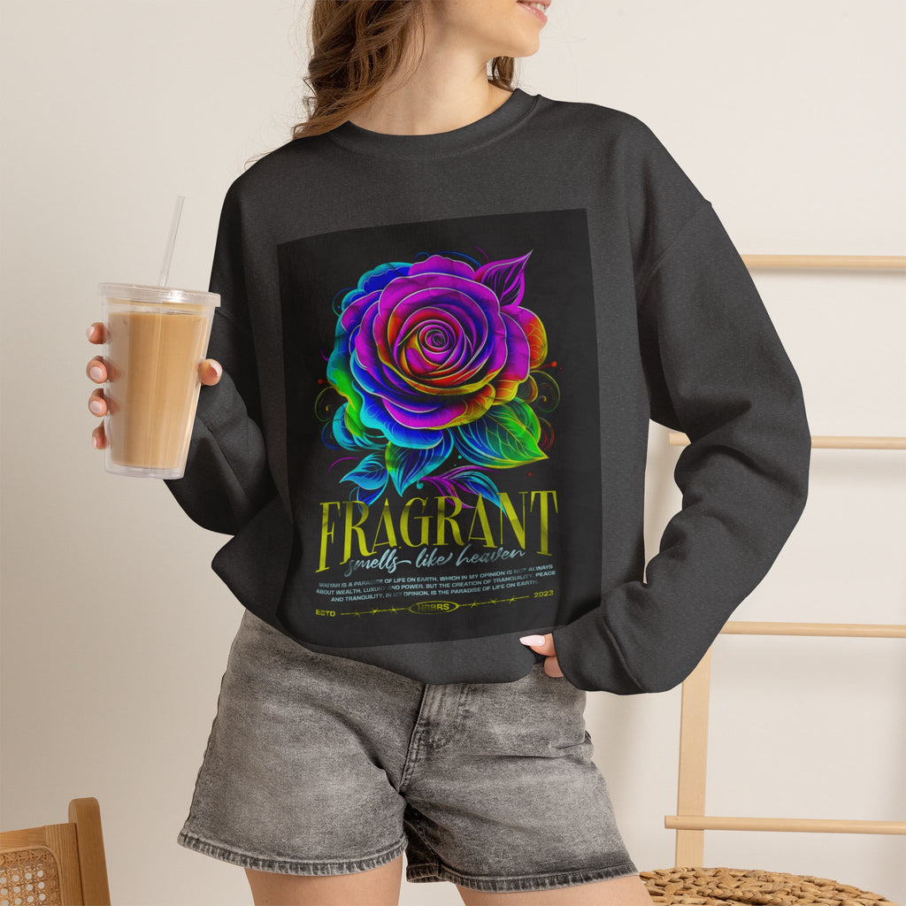 Fluorescent Rose “Fragrant” Crewneck Sweatshirt