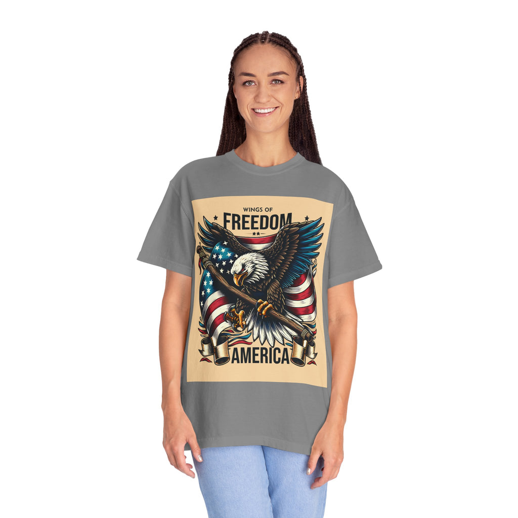 Freedom Eagle T-Shirt — Wings of America Patriotic Graphic Tee