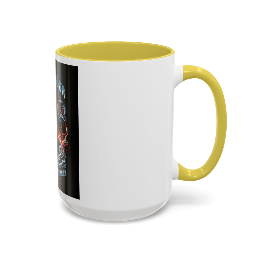 Skull Rider Motorcycle Mug – "Born of Nightmares" Biker Coffee Cup (11oz/15oz)