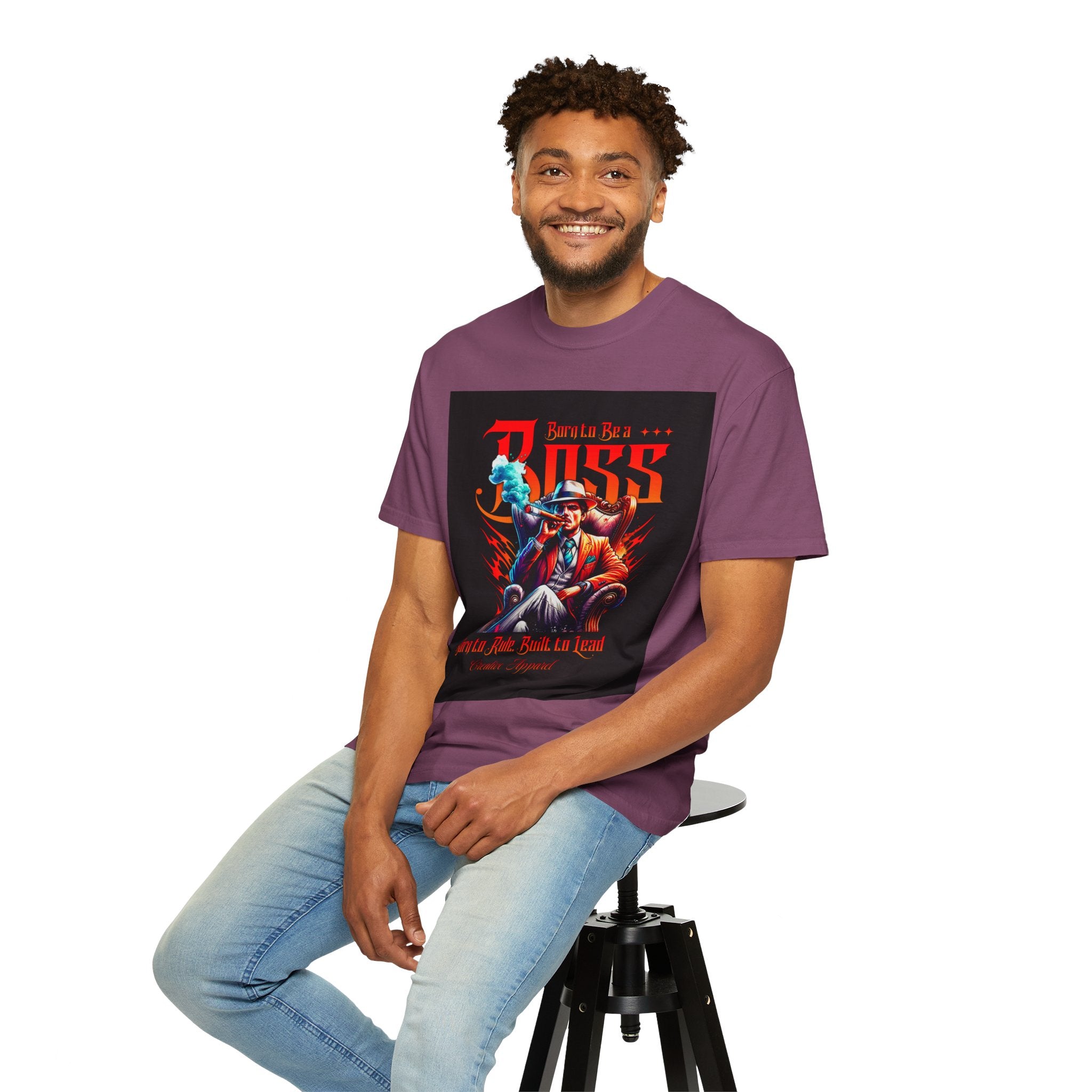 Boss Vintage Graphic T-Shirt — "Born to Be a Boss" Retro Mafia Design