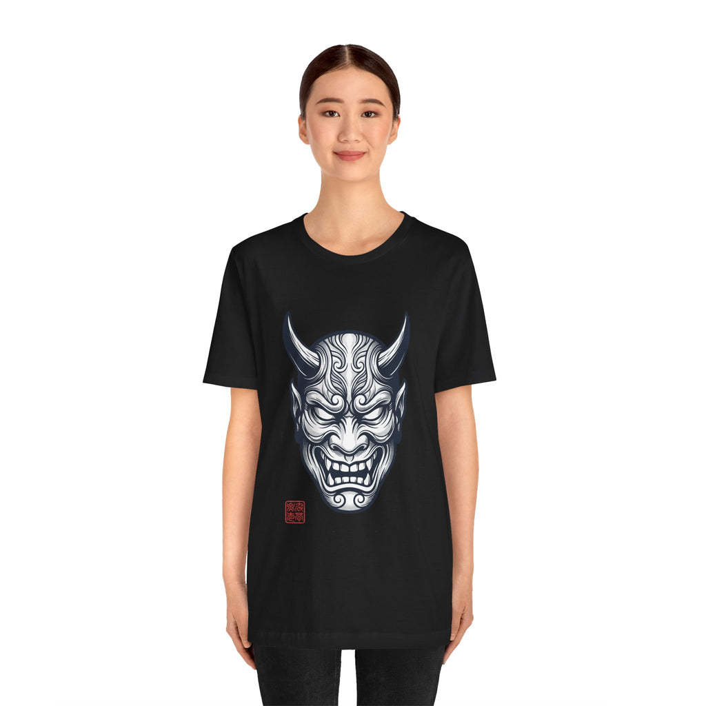 Demon Hannya Mask T‑Shirt — Japanese Oni Tattoo Graphic Tee