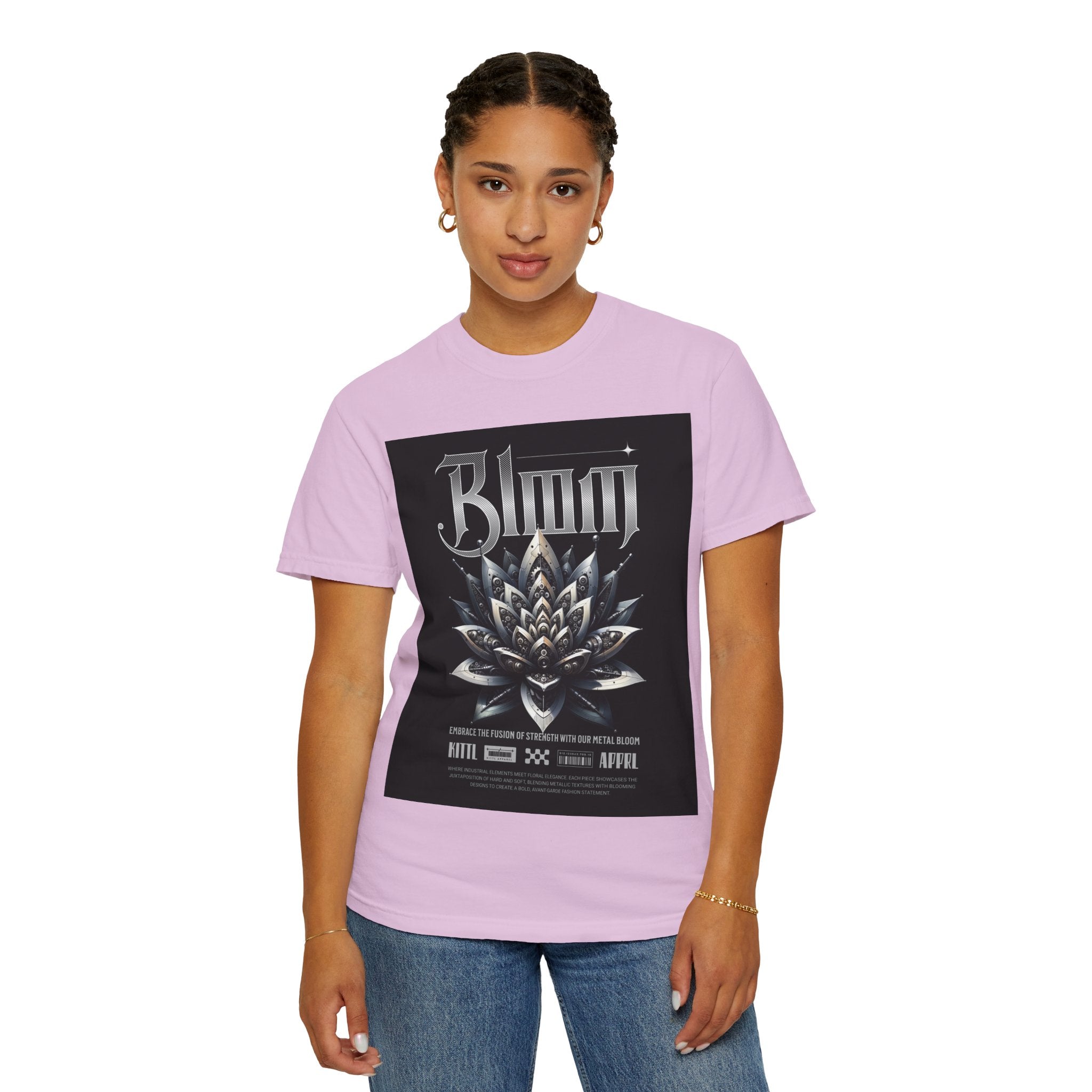 Metal Lotus Graphic T-Shirt — "Bloom" Gothic Band Poster Tee