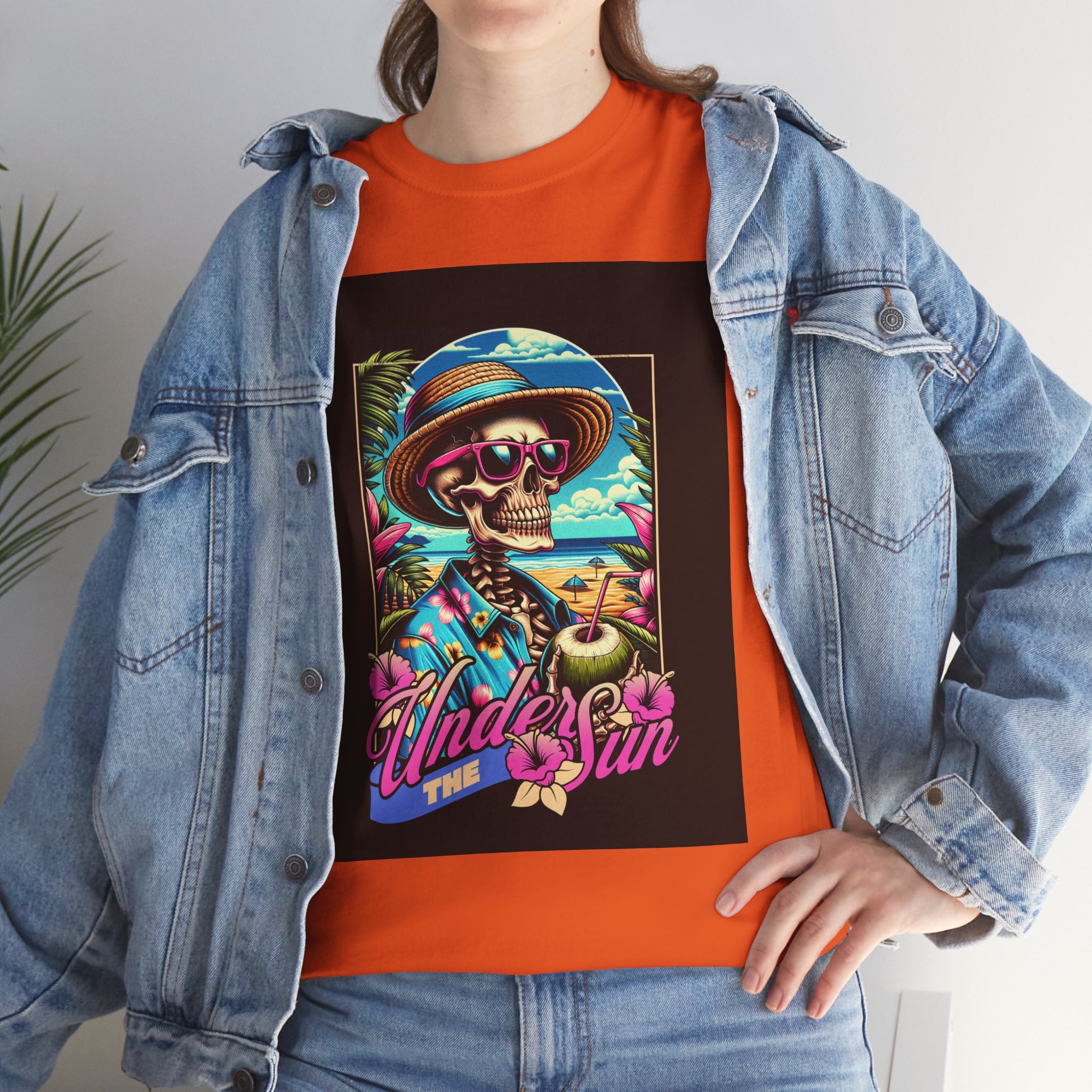Skull Beach Tee — "Under the Sun" Retro Surf Graphic T-Shirt