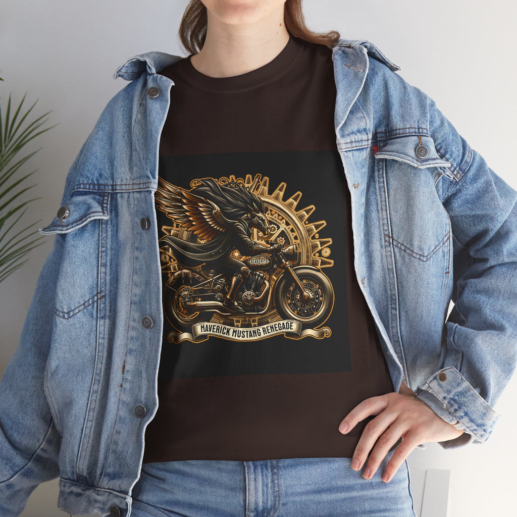 Vintage Winged Motorcycle Tee — "Ride Forever, Ride Free" Biker T-Shirt