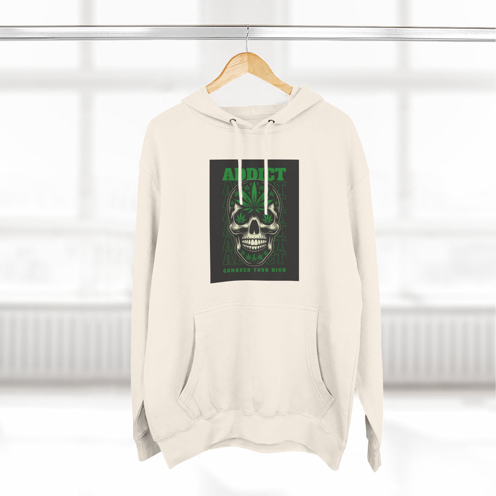 Skull & Snake Hoodie — "Addict" Graphic Pullover