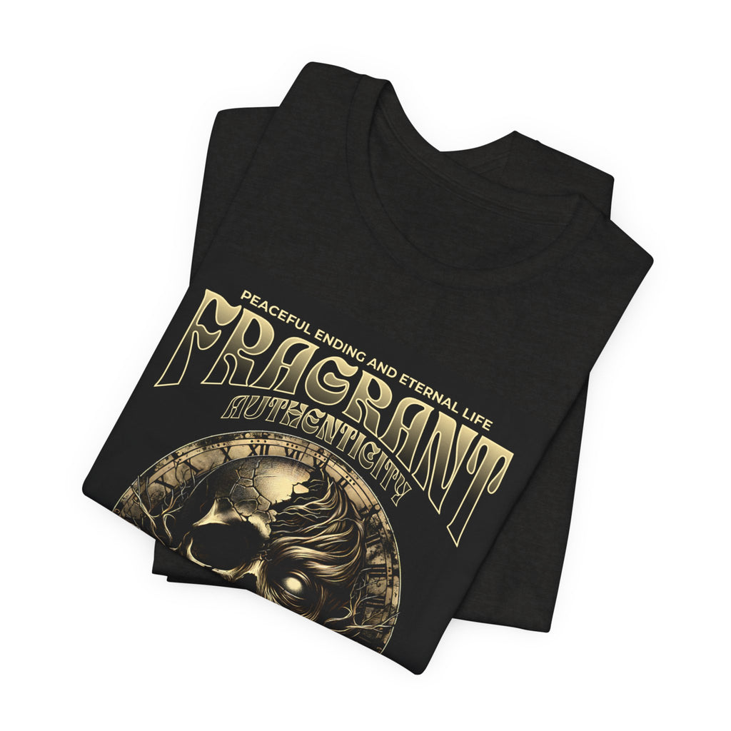 Skull & Roses Graphic Tee — "Fragrant" Vintage Gothic Band Shirt