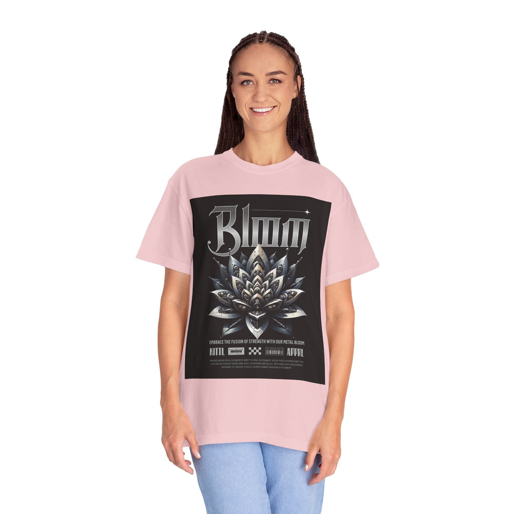 Metal Lotus Graphic T-Shirt — "Bloom" Gothic Band Poster Tee