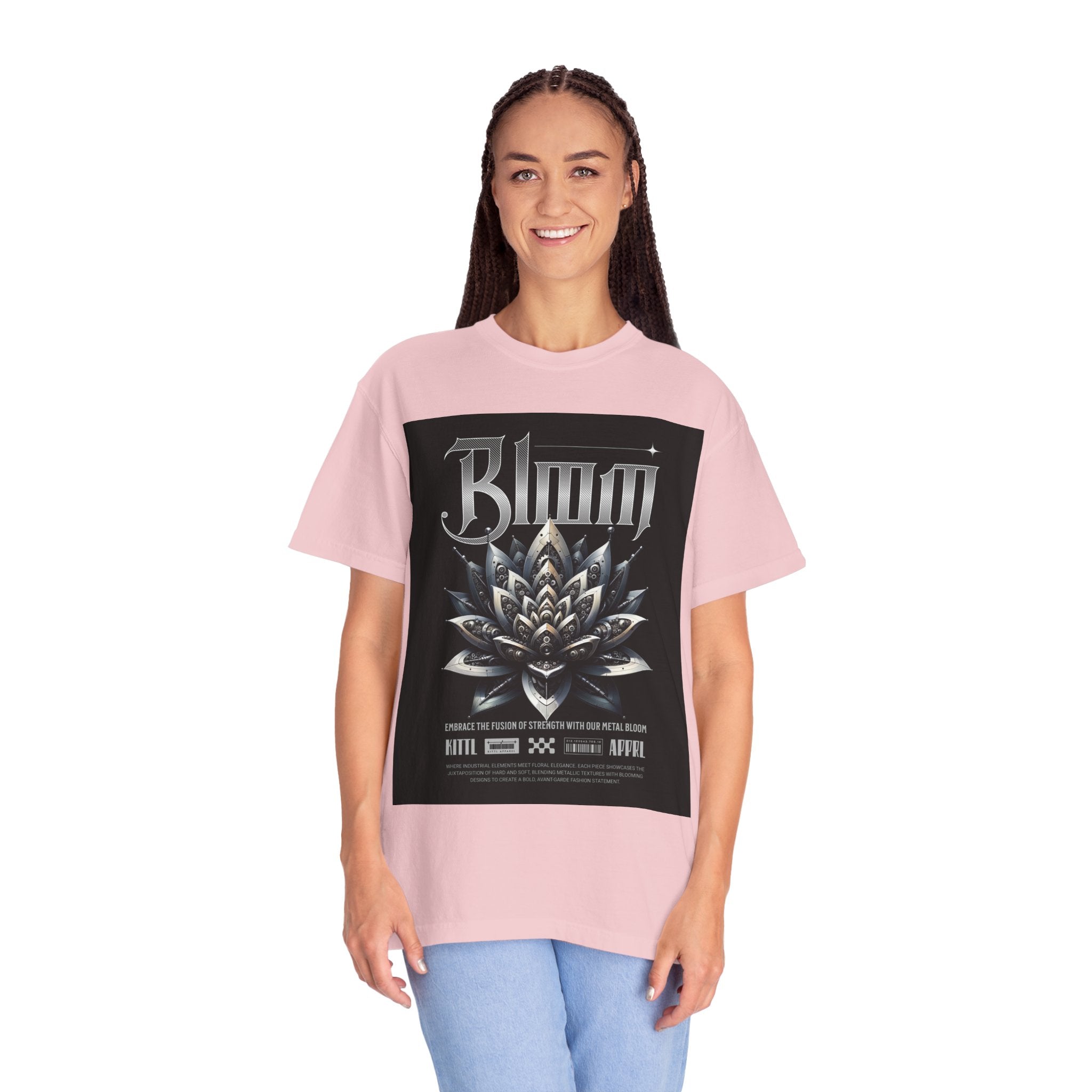 Metal Lotus Graphic T-Shirt — "Bloom" Gothic Band Poster Tee