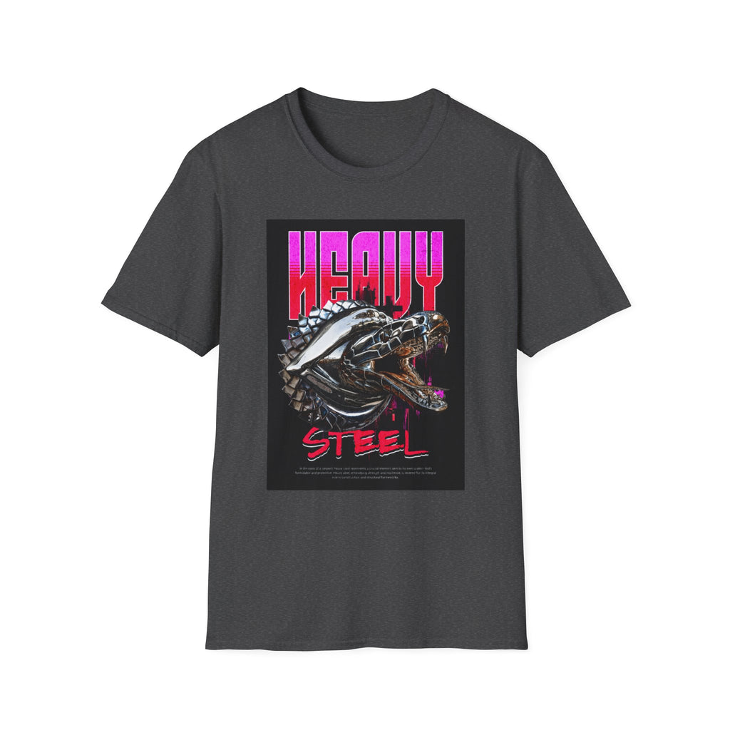 Heavy Steel T-Shirt — Retro Motorcycle Skull Graphic Tee