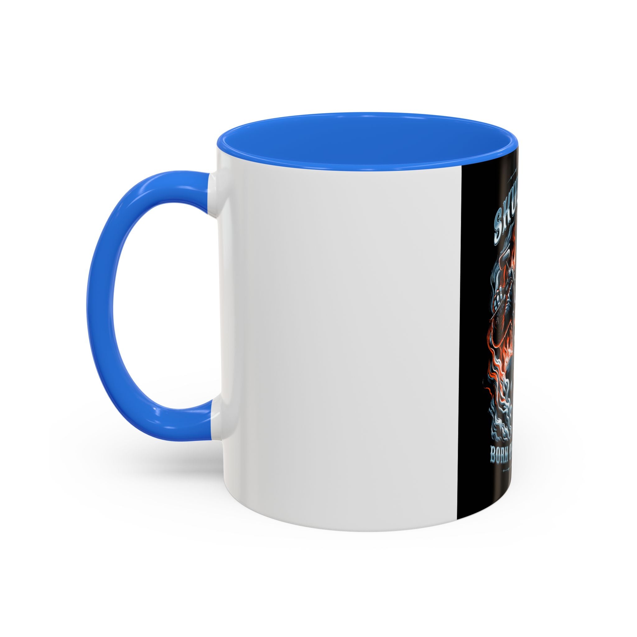 Skull Rider Motorcycle Mug – "Born of Nightmares" Biker Coffee Cup (11oz/15oz)