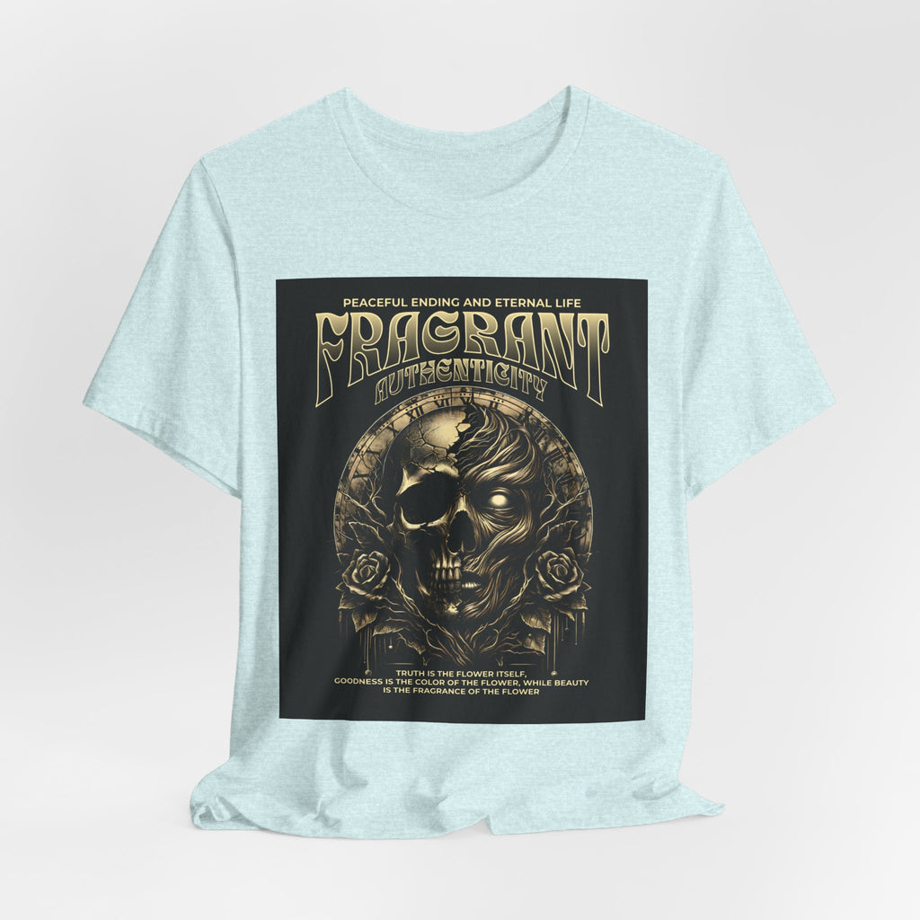 Skull & Roses Graphic Tee — "Fragrant" Vintage Gothic Band Shirt