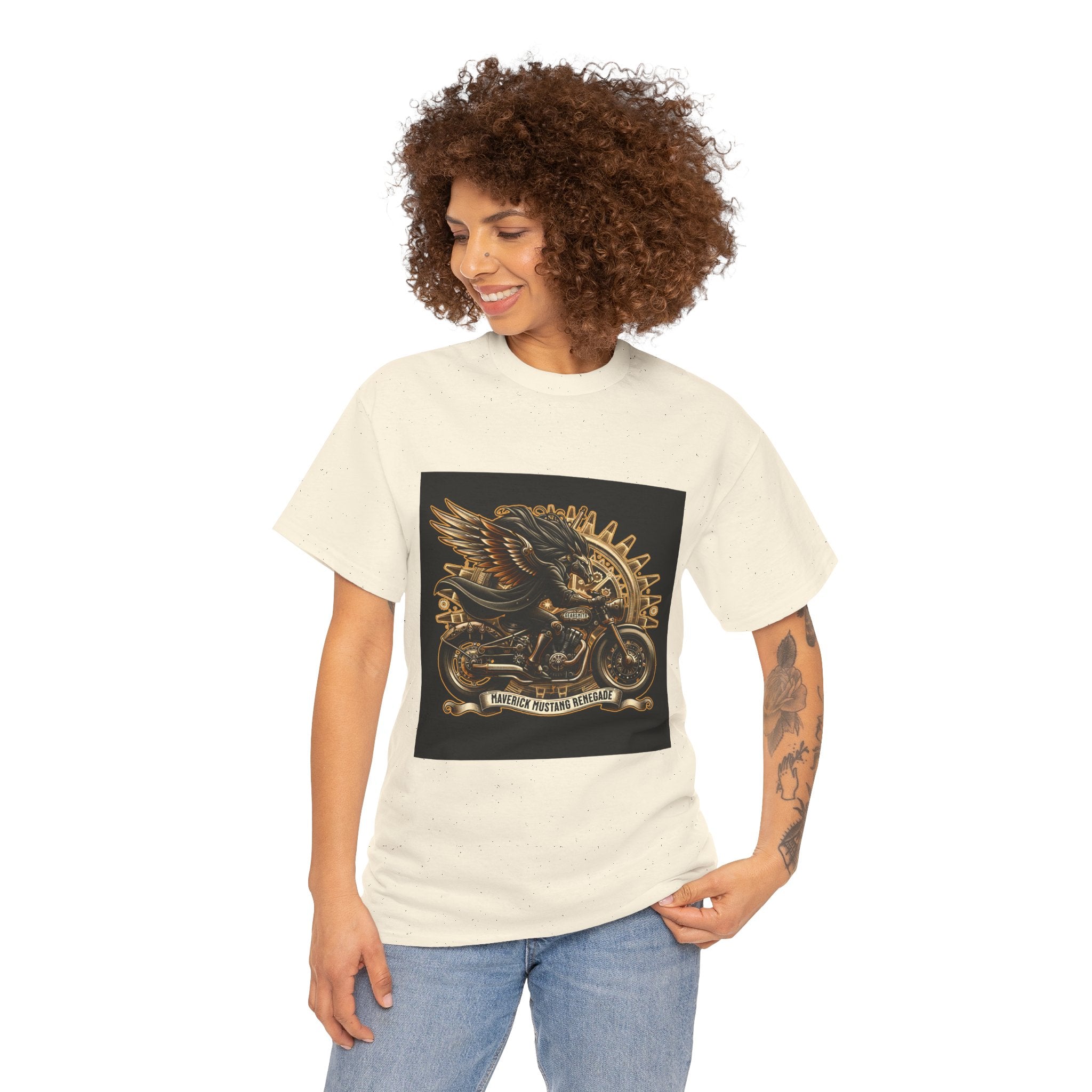 Vintage Winged Motorcycle Tee — "Ride Forever, Ride Free" Biker T-Shirt