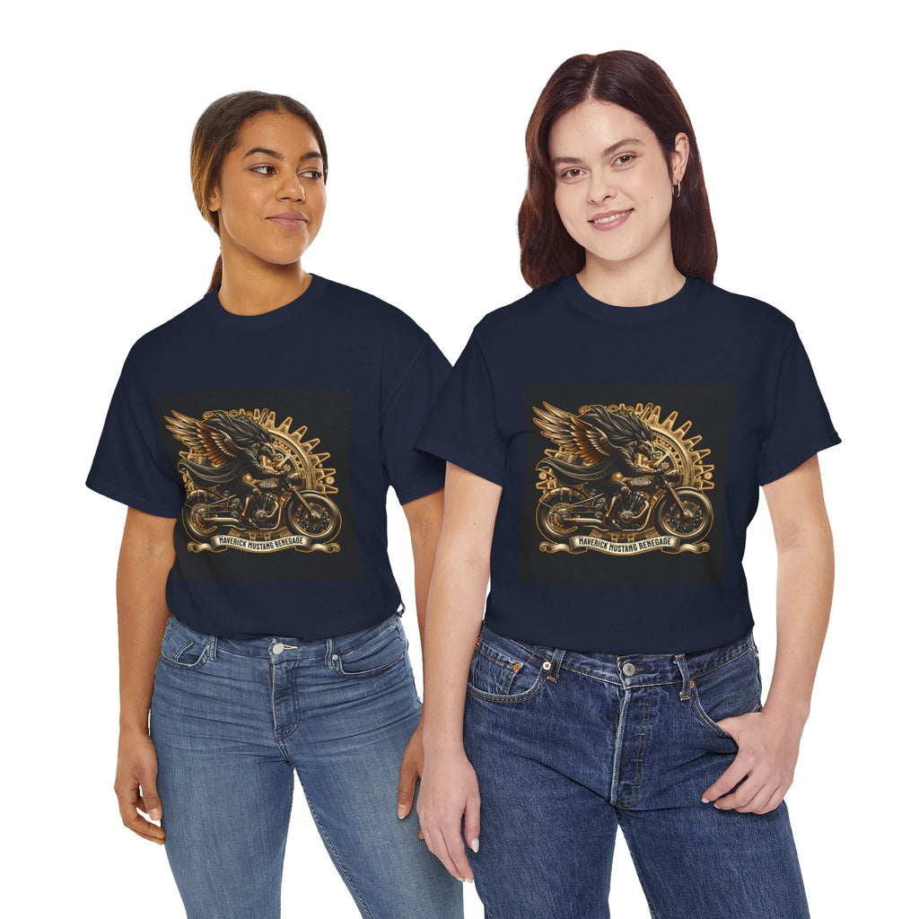 Vintage Winged Motorcycle Tee — "Ride Forever, Ride Free" Biker T-Shirt
