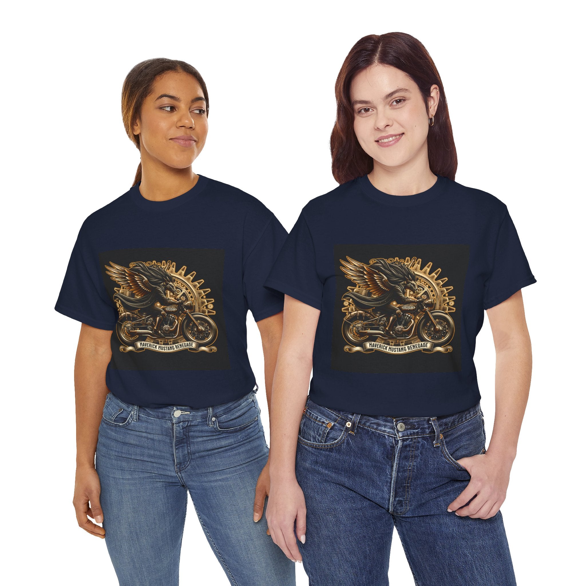 Vintage Winged Motorcycle Tee — "Ride Forever, Ride Free" Biker T-Shirt