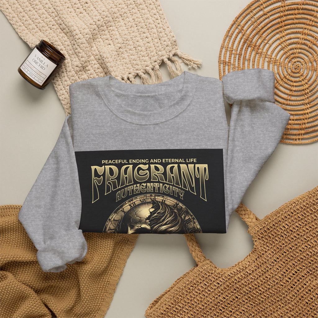 Skull & Roses Crewneck Sweatshirt — “Decrepit” Gothic Graphic
