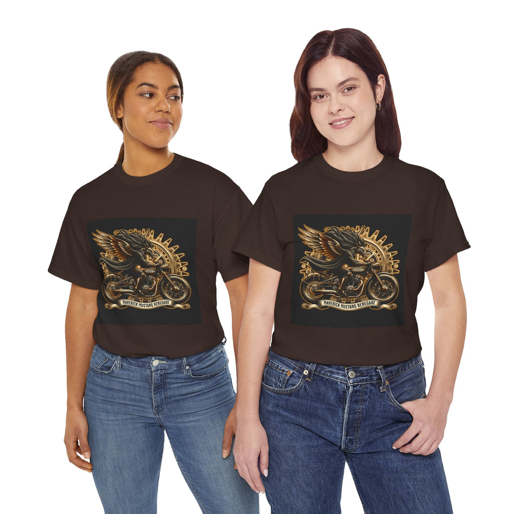 Vintage Winged Motorcycle Tee — "Ride Forever, Ride Free" Biker T-Shirt