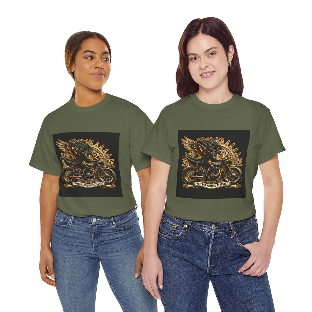 Vintage Winged Motorcycle Tee — "Ride Forever, Ride Free" Biker T-Shirt