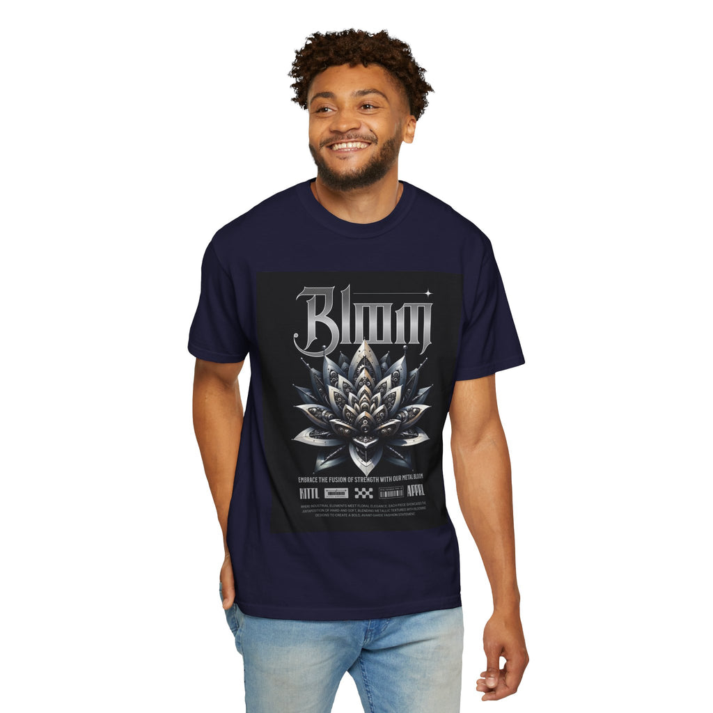 Metal Lotus Graphic T-Shirt — "Bloom" Gothic Band Poster Tee
