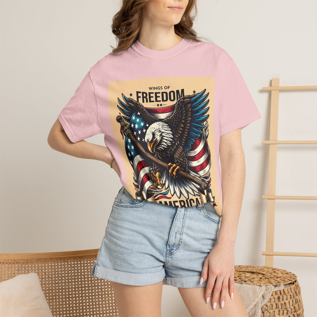 Freedom Eagle T-Shirt — Wings of America Patriotic Graphic Tee