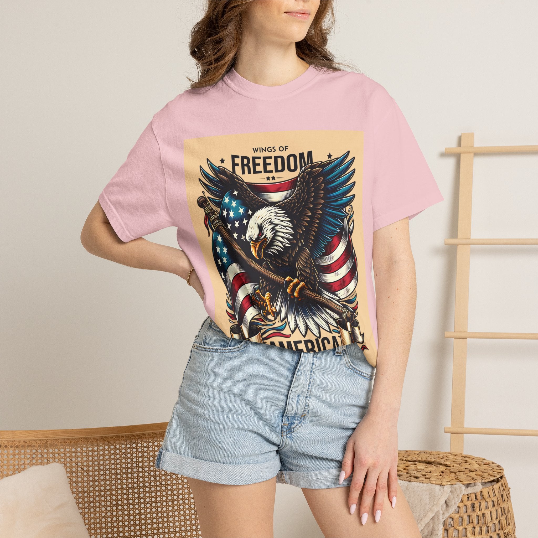 Freedom Eagle T-Shirt — Wings of America Patriotic Graphic Tee