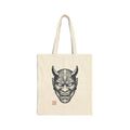Hannya Mask Tote | Traditional Tattoo-Inspired, Flash-Style Canvas Tote