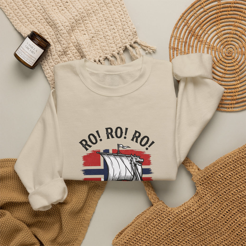 Ro! Ro! Ro! Norway Viking Ship Sweatshirt | Norwegian Flag, Football Chant