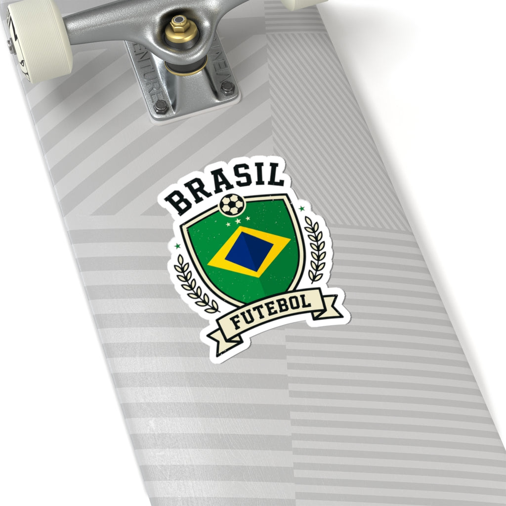 Brasil Futebol Crest Sticker | Brazil Flag Soccer Emblem, Kiss-Cut