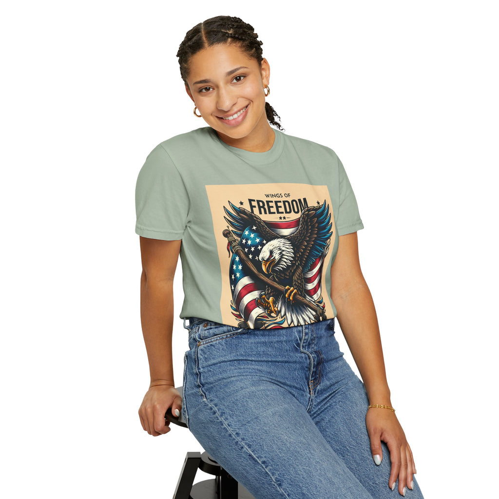 Freedom Eagle T-Shirt — Wings of America Patriotic Graphic Tee