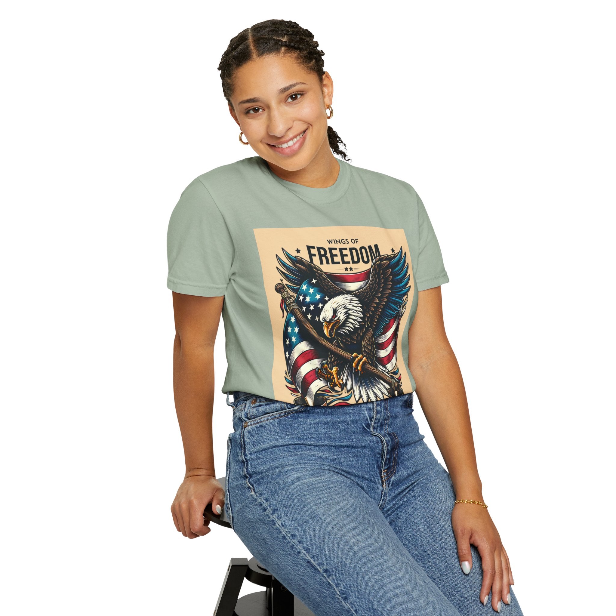 Freedom Eagle T-Shirt — Wings of America Patriotic Graphic Tee