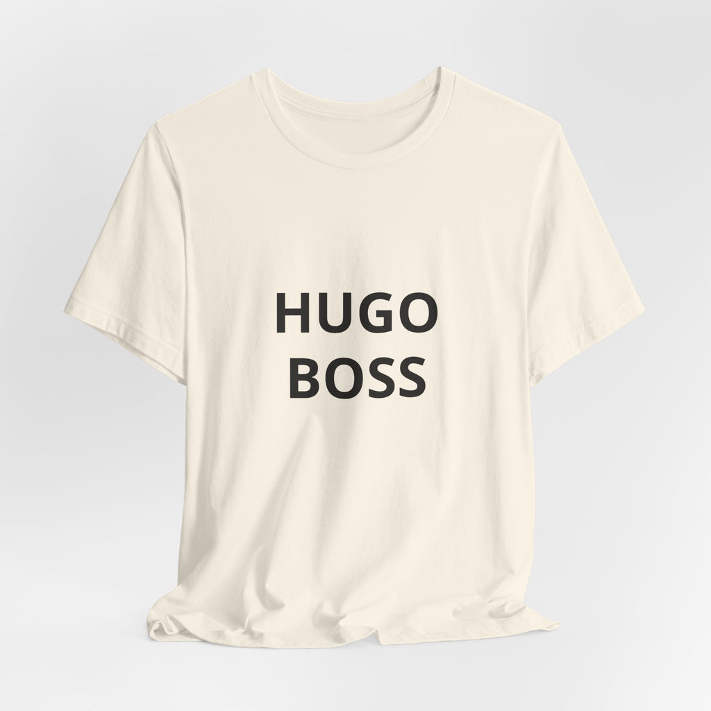 Graphic Tee — "HUGO BOSS" Minimalist Text T-Shirt