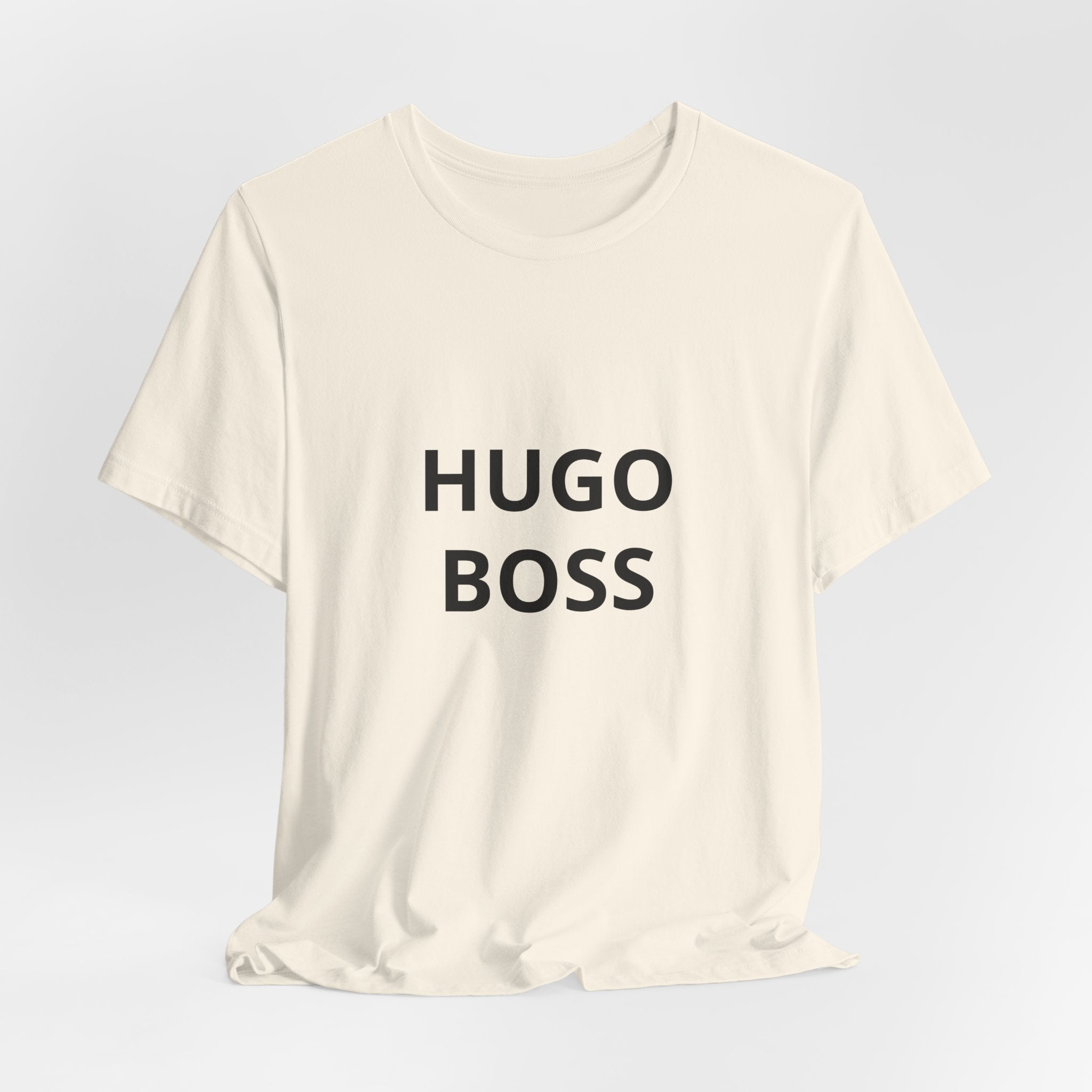 Graphic Tee — "HUGO BOSS" Minimalist Text T-Shirt