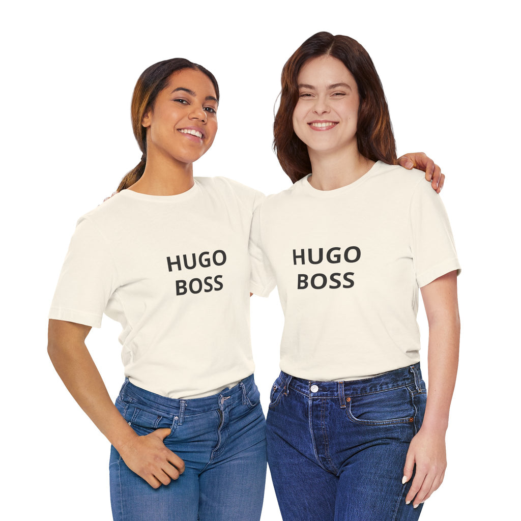 Graphic Tee — "HUGO BOSS" Minimalist Text T-Shirt