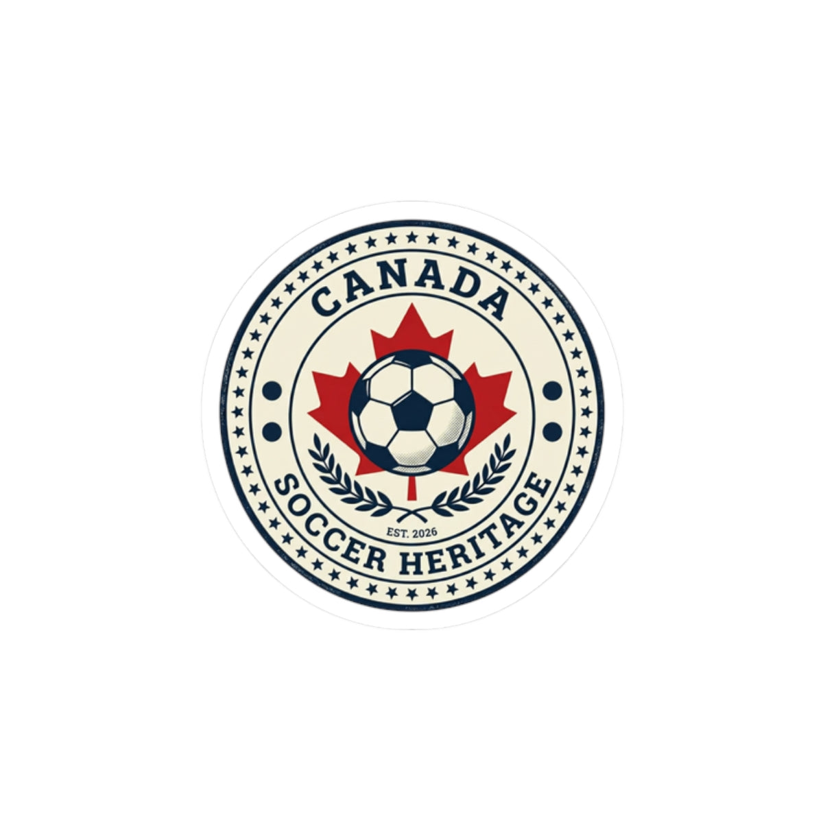 Canada Soccer Heritage Sticker | Retro Soccer, 2026 Host Country Pride