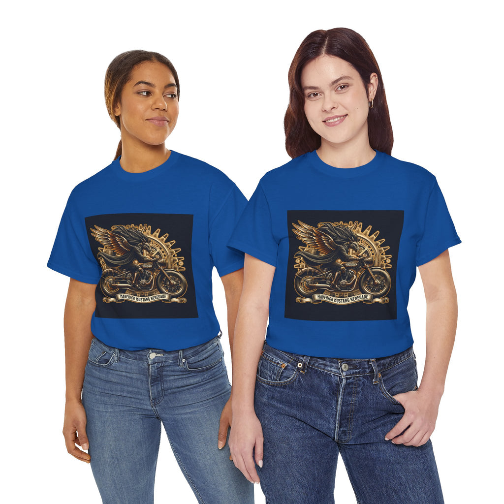 Vintage Winged Motorcycle Tee — "Ride Forever, Ride Free" Biker T-Shirt