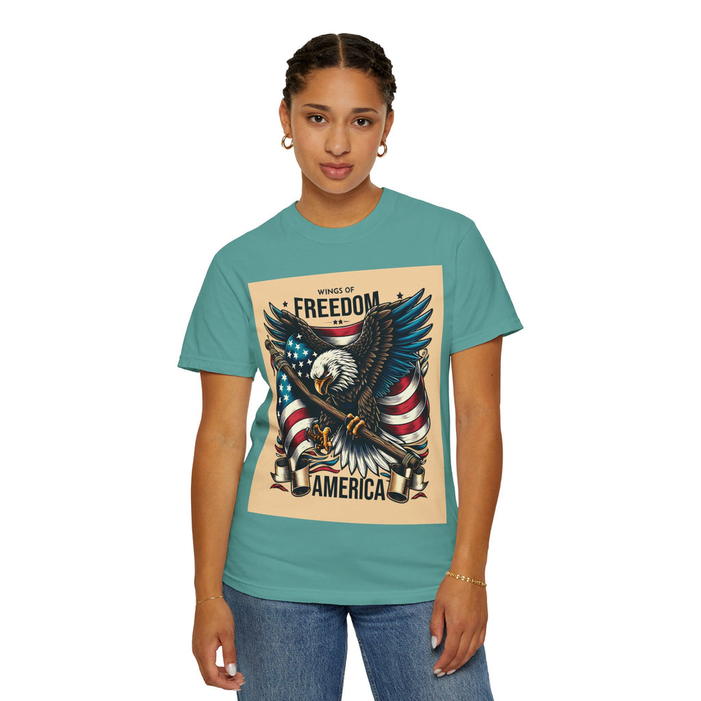Freedom Eagle T-Shirt — Wings of America Patriotic Graphic Tee