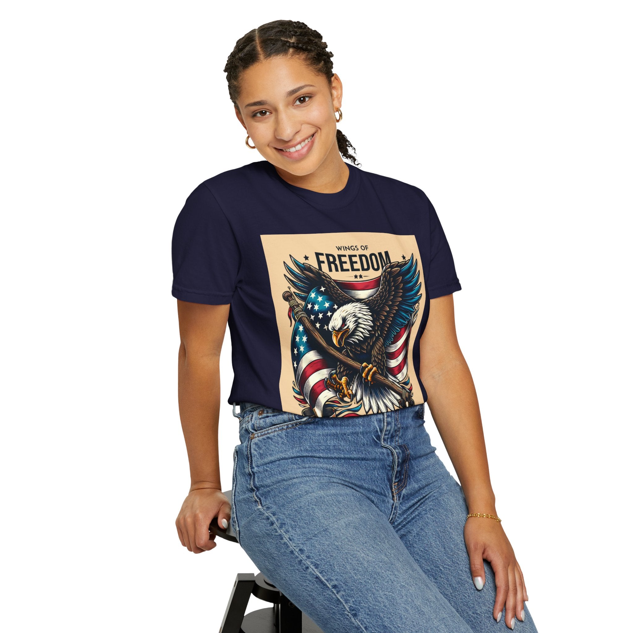 Freedom Eagle T-Shirt — Wings of America Patriotic Graphic Tee