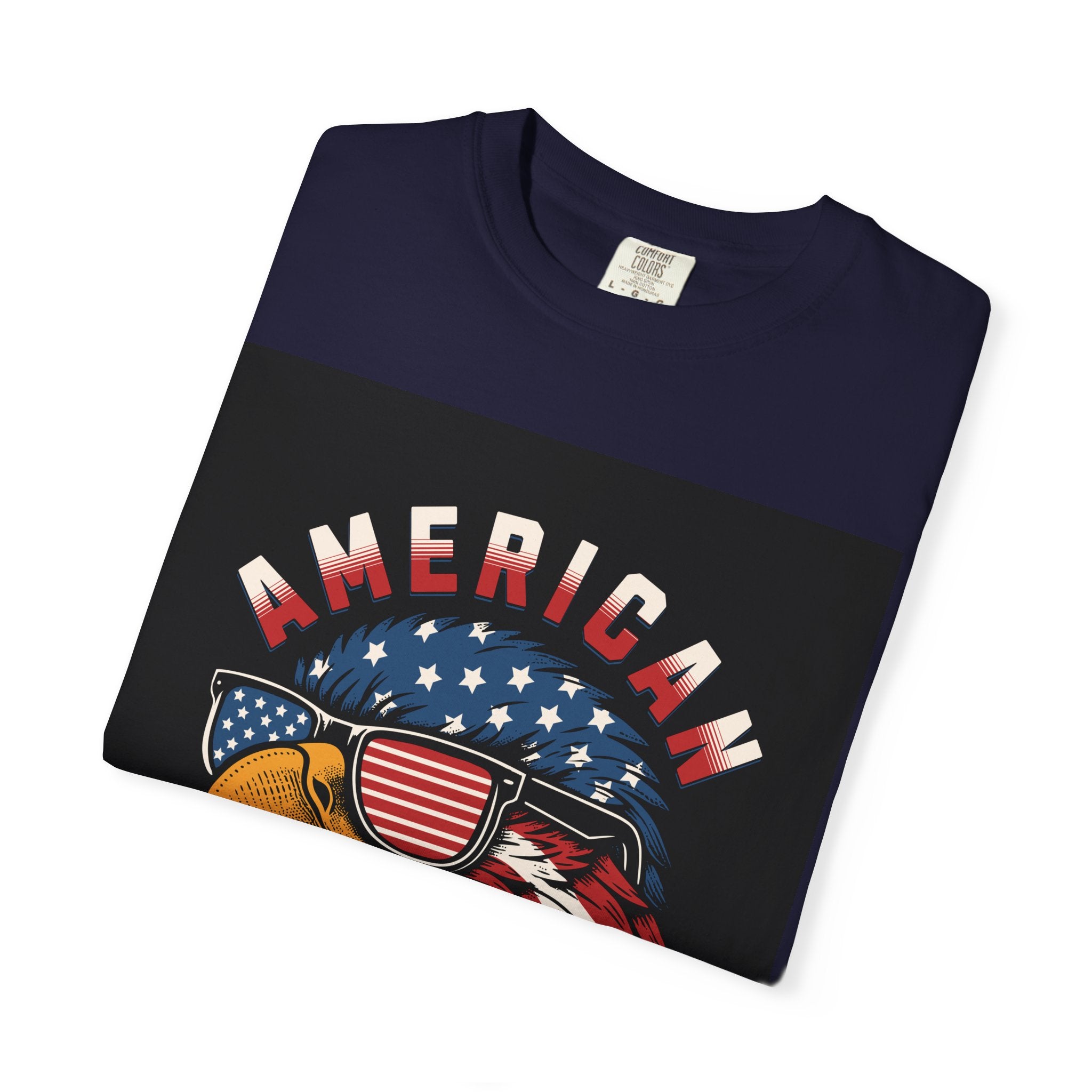 American Eagle Sunglasses T-Shirt — Patriotic USA Flag Graphic