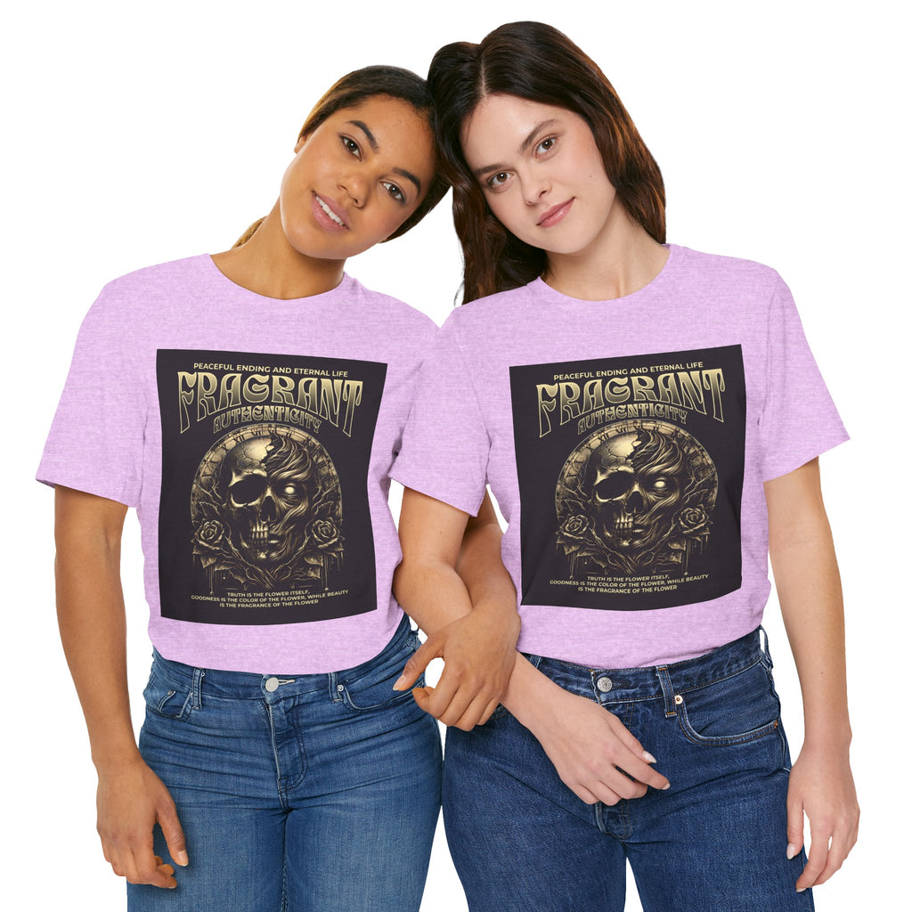 Skull & Roses Graphic Tee — "Fragrant" Vintage Gothic Band Shirt
